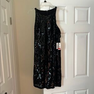 NWT Calvin Klein Black Sequin Sleeveless Dress